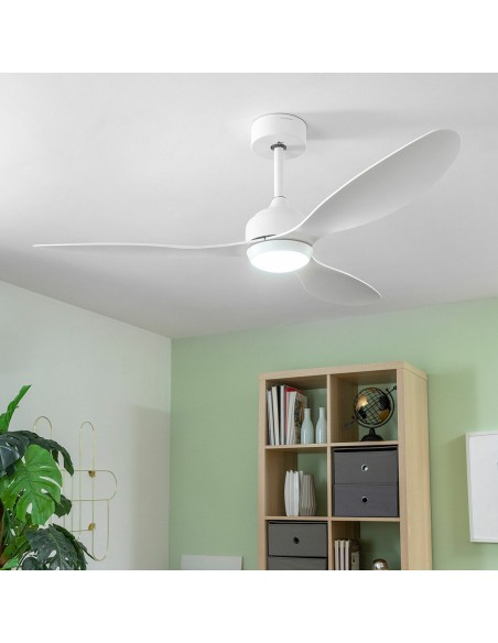Ventilateur de Plafond avec Lumière LED et 3 Pales ABS Flaled InnovaGoods Blanc 36 W