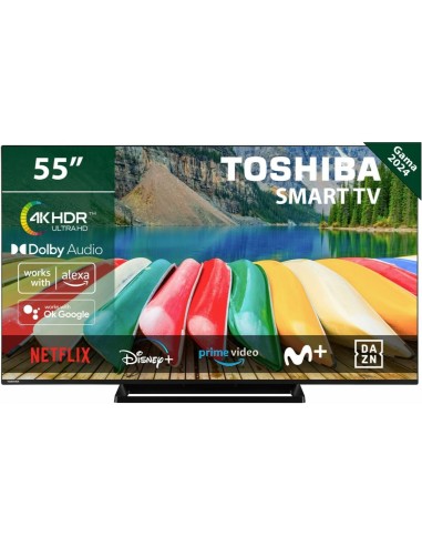 SMART TV Toshiba 55" 4K HDR Smart TV (modèle à préciser) : Détails saisissants et couleurs éclatantes en HDR