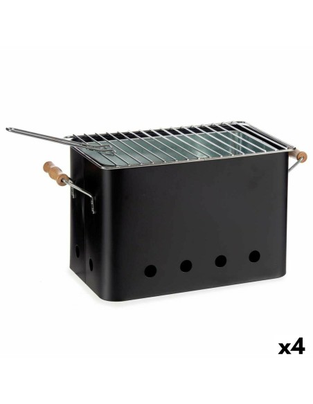 Barbecue Portable Fer 22 x 24,5 x 44 cm (4 Unités)
