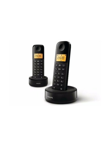 Téléphone Sans Fil Philips D1602B/01 1,6" 300 mAh GAP (2 pcs) Noir